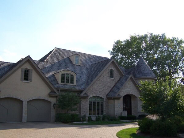 Completed 3/4 shake roof project by Tilden Roofing.